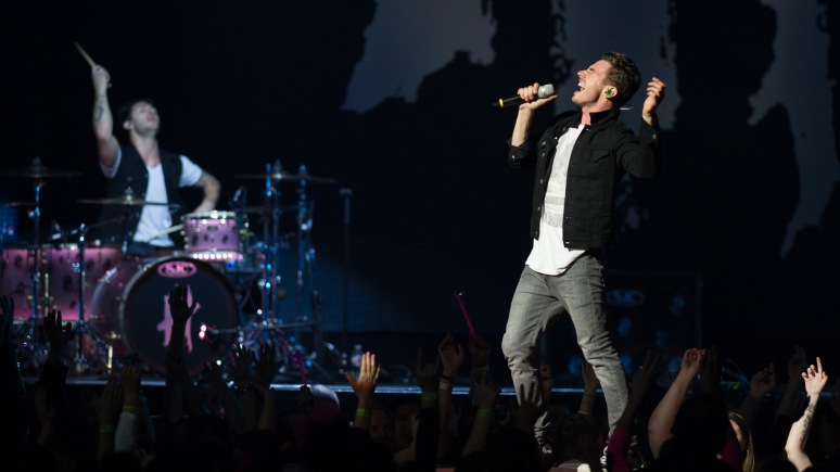 Danish rock band, the New Politics perform at Key Arena as opening support for Pink. Photo by John Lill