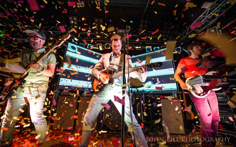 July 18, 2014: OK Go perform at Neumos in Seattle. Photo by John Lill